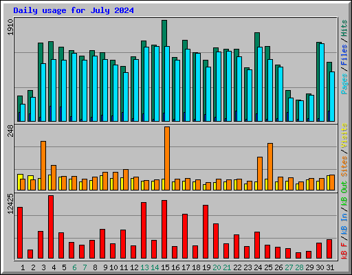 Daily usage for July 2024