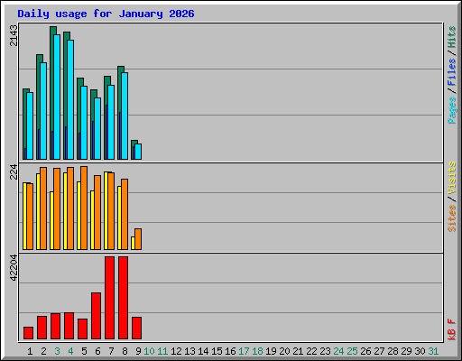Daily usage for January 2026