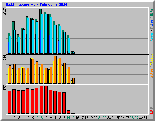 Daily usage for February 2026