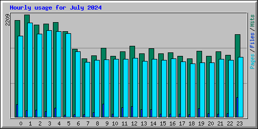 Hourly usage for July 2024