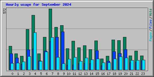 Hourly usage for September 2024