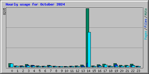 Hourly usage for October 2024