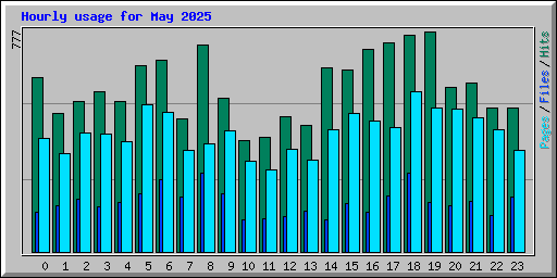 Hourly usage for May 2025