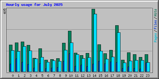 Hourly usage for July 2025
