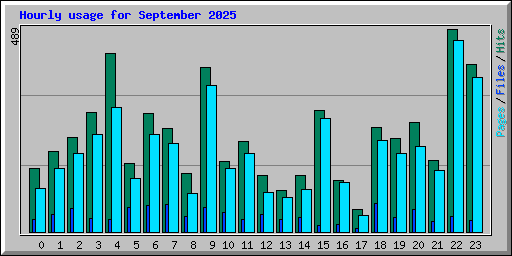 Hourly usage for September 2025