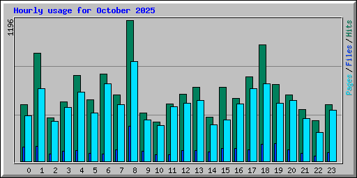 Hourly usage for October 2025