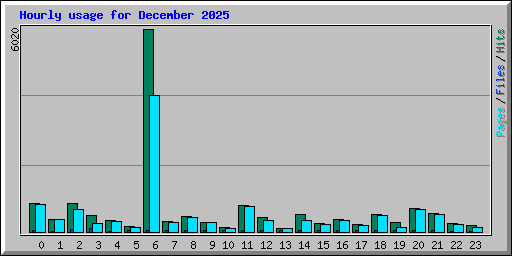 Hourly usage for December 2025
