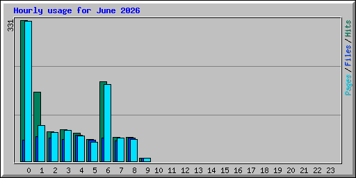 Hourly usage for June 2026