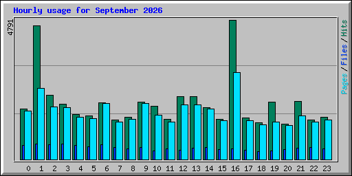 Hourly usage for September 2026