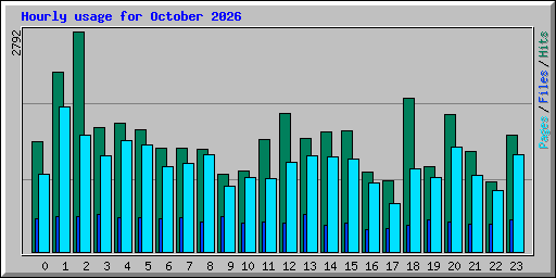 Hourly usage for October 2026