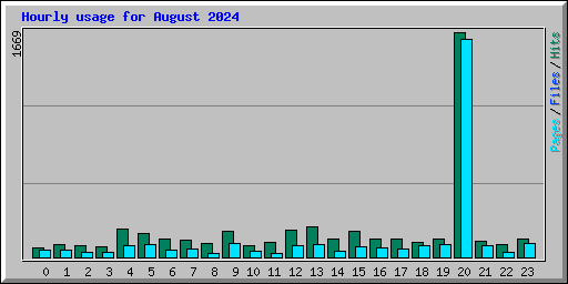 Hourly usage for August 2024