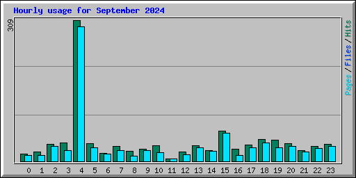 Hourly usage for September 2024