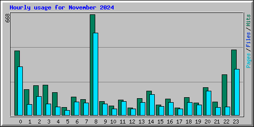 Hourly usage for November 2024