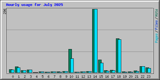 Hourly usage for July 2025