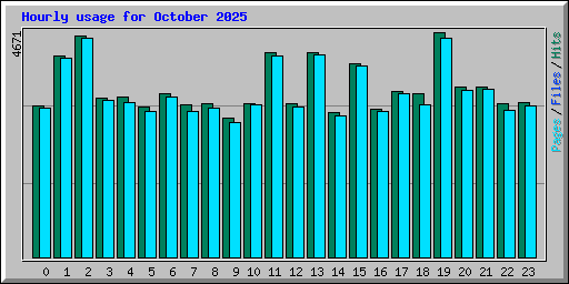 Hourly usage for October 2025