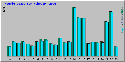 Hourly usage for February 2026